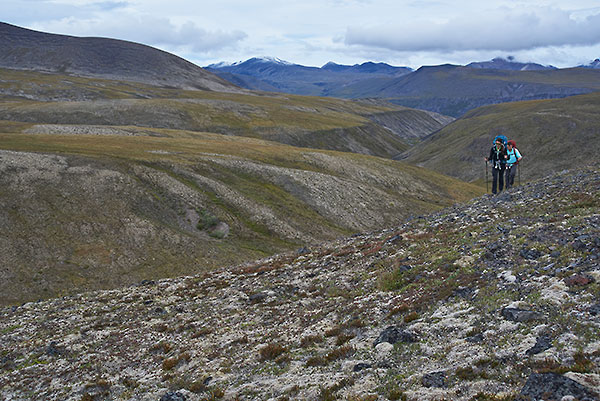 Easier section of a tougher backpacking route. Wrangell-St. Elias National Park.